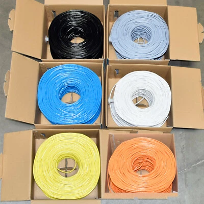 CAT6 1000FT UTP Cable 23AWG CMR 550MHz Network Ethernet Bulk Wire LAN NEW - Image 1 of 4