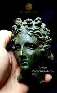 Bronze Ephebus Head .Remoneda reproduccion - Imagen 1 de 3