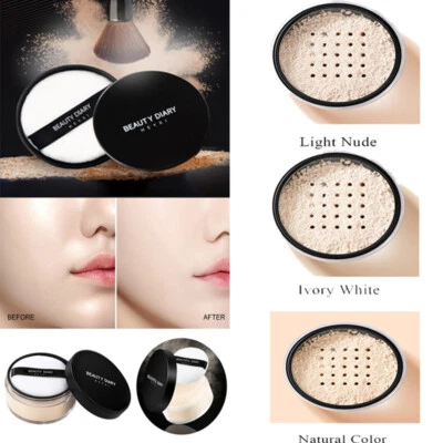 FACE POWDER COMPACT PRESSED POWDER FACE FOUNDATION MAKE UP BASE FIXER LOSE MATTE - Image 1 of 4