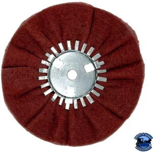 Renegade Sanding Maroon Satin Airway Buffing Wheel for Angle Grinders 320-400 Gr - Picture 1 of 7
