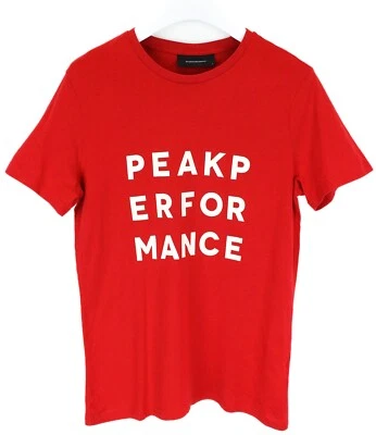 PEAK PERFORMANCE Groundt2 T-Shirt Men's MEDIUM Short Sleeve Crew Collar Red — 第 1/4 张图片