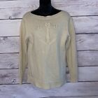 Fisherman Out Of Ireland Womens Sweater M Ivory Anchor Detail Soft B36