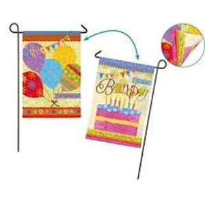 "Geburtstagsbanner 14S4105FB immergrün WILDLEDER Gartenflagge 12,5"" x 18"" - Bild 1 von 1