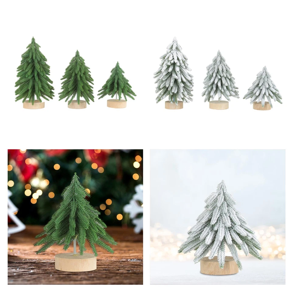 Tabletop Mini Christmas Tree Artificial Christmas Tree Rustic Flocked Christmas - Image 1 of 1