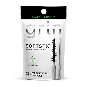 Softstx con infusión de carbón Grin, selecciones dentales suaves, 90 unidades, suave flexible... - Imagen 1 de 7