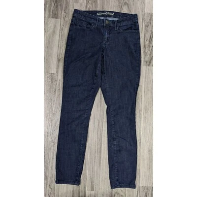 Женские узкие джинсы из денима со средней посадкой с карманами размер 0/25 универсальная нить синие - Изображение 1 из 4