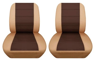 Fundas de asiento de camioneta Dodge W250 1981 camioneta con asientos traseros bajos algodón marrón tostado Foto 1 de 4