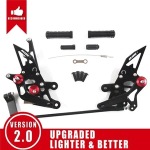 Reposapiés ajustables para Yamaha FZ8 2010-2013 2011 FZ1 2006-2016 no ABS - Imagen 1 de 9