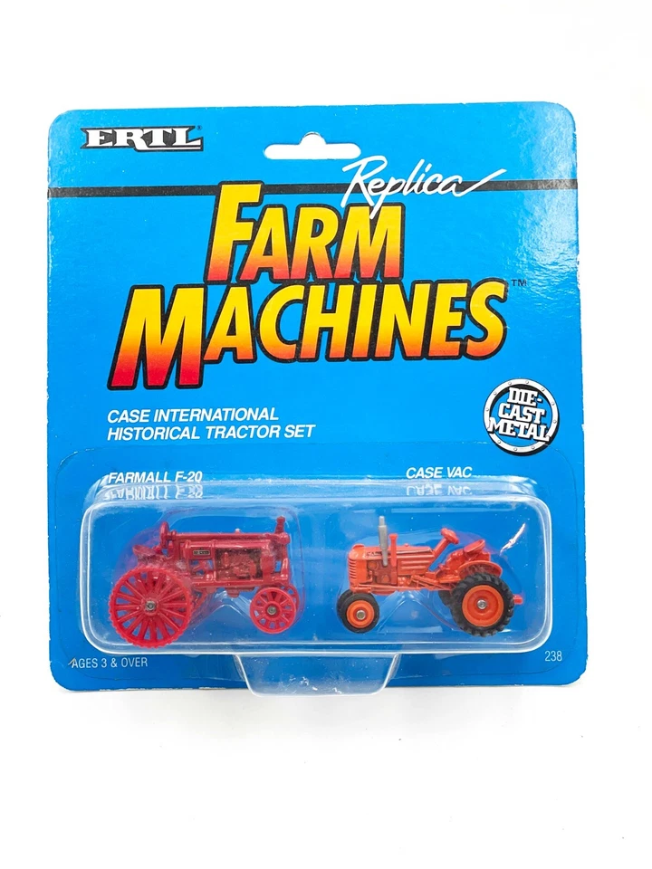 1/64 Farmall Red F-20 And Case Vac 2WD Tractor Set - Image 1 of 1
