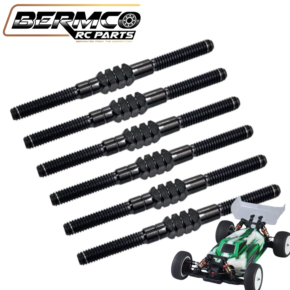 Bermco RC Parts BB Titanium Turnbuckle Kit 3.5mm Black LC Racing LC10B5 PTG-1 - Image 1 of 4