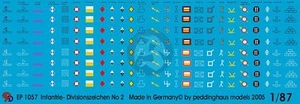 Peddinghaus 1/87 (HO) División de Infantería Wehrmacht Alemana Marcas Segunda Guerra Mundial No. 2 1057 - Imagen 1 de 1