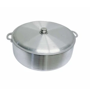 31 Qt Aluminum Caldero Cookware Pot Dutch Oven With Lid Satin Finish - Picture 1 of 9