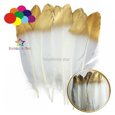 28 Color Single Feathers Gold Dipped Feathers Party Decor Princess Nursery Decor • 2.74€