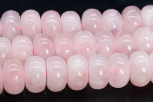 Cuentas Sueltas Rondelle Cuarzo Rosa Natural Grado A 6x4MM 8x5MM 10x6MM - Imagen 1 de 4