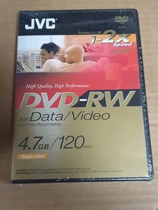 JVC DVD RW For Data/video re-recordable, 4.7GB /120min Single Sided - Picture 1 of 2