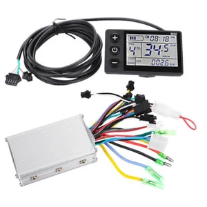 E-Bike 24V-48V LCD Display Panel Bürstenlos Controller Steuergerät Set . - Bild 1 von 12