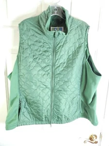 Weather Solutions Women’s 1X Olive Green Vest Zip Closure/Zip Pockets Quilted MN - Picture 1 of 4