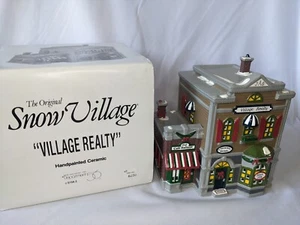DEPARTMENT 56 Original SNOW VILLAGE REALTY #5154-3 1990 mit Karton ohne Licht Urlaub - Bild 1 von 20