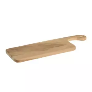Schneidebrett Teakholz beige 40cm x 13cm Küchenbrett Platte Servierbrett Deko - Bild 1 von 3