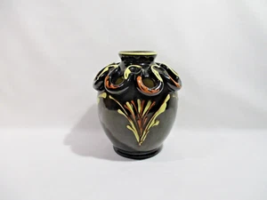 ANCIEN VASE PIQUE FLEURS POTERIE VERNISSEE EMAILLEE CERAMIC VASE KERAMIK VASE - Picture 1 of 7