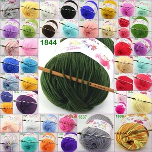 Sale new 1ball x 50g Baby Cashmere Silk Wool Children hand knitting Crochet Yarn - Picture 1 of 70