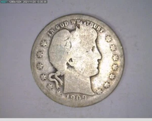 1909 barber quarter (14-365 9m3) - Picture 1 of 2
