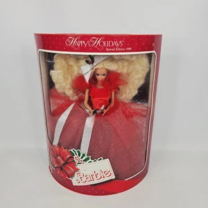 1988 Happy Holidays Barbie Puppe Special Edition Mattel Nr. 1703 rotes Kleid verpackt!! - Bild 1 von 13