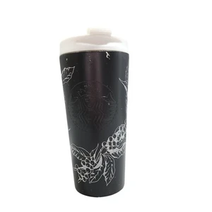 Vaso Starbucks 2014 16 oz. Racimos de uva recargables enero 2016 negro mate - Imagen 1 de 7