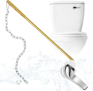 Universal WC Spülgriff Ersatz Set, Frontmontage Tank Auslöse Hebel Zink  - Bild 1 von 12