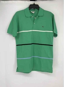 Lacoste Sport Mens Green Striped Stretch Short Sleeve Golf Polo Shirt Size Large - Picture 1 of 6