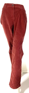 Pantalones de pana para mujer STYLE & CO rojos de altura alta lisos 5 bolsillos pierna recta talla 12 - Imagen 1 de 13