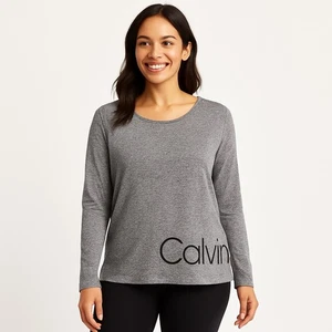 EUC Calvin Klein Performance Stretch Logo Long Sleeve Top - Size L - Bild 1 von 7
