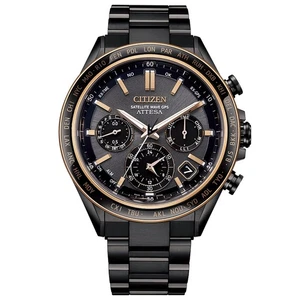 Reloj GPS Citizen Attesa CC4074-61W Eco-Drive Negro Dorado Titanio Onda Satelital - Imagen 1 de 10