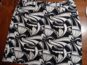 Pantalón corto de golf Monterey Club negro blanco crema 12 poliéster spandex atlético - Imagen 1 de 13