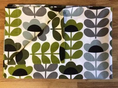 USED 1 Pillowcase Made W/ Orla Kiely Sweet Pea in Sea Blue Cotton Percale - Image 1 of 4