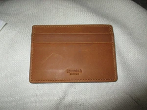 Portafoglio Shinola Detroit vera pelle porta carte 6 tasche usa marrone cammello - Foto 1 di 3