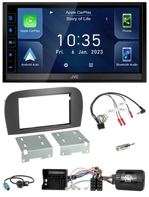 JVC DAB Bluetooth Lenkrad USB 2DIN Autoradio für Mercedes SL 2006-2011 R230 - Bild 1 von 4