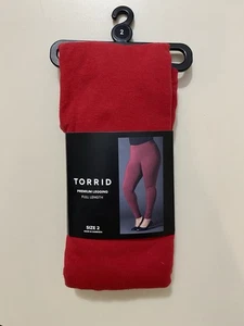 Torrid Damen Leggings volle Länge rot Größe 2 Plus neu mit Etikett - Bild 1 von 3