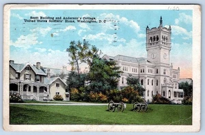 1920 SCOTT BUILDING ANDERSON'S COTTAGE SOLDATEN ZUHAUSE WASHINGTON DC POSTKARTE - Bild 1 von 2