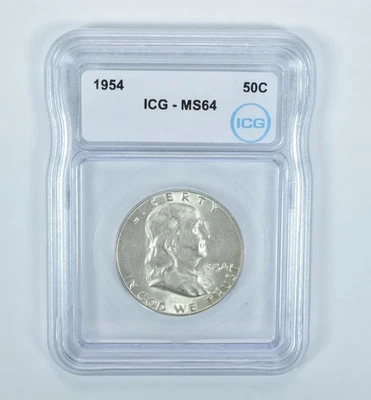 1954 Franklin Half Dollar MS64 ICG *9668 - Image 1 of 4