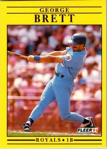 Fleer #552b 1991 George Brett Jumbo Pack versión: primera agrupación de estadísticas - Imagen 1 de 2