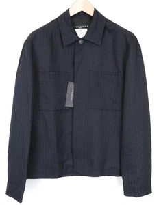RICHMOND Men's Linen Blend Jacket UK18 Navy Striped Casual Lightweight Blazer - Picture 1 of 8