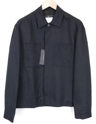 RICHMOND Men's Linen Blend Jacket UK18 Navy Striped Casual Lightweight Blazer - Image 1 of 4