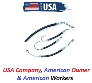 68-72 Corvette Power Steering Hose Set Kit Small Block US Made C3 NEW kit 4pc - Picture 1 of 6