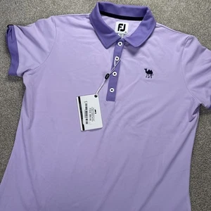 Foot Joy FJ Womens Golf Polo Purple Color Block Stitch Small Lavender New - Picture 1 of 12