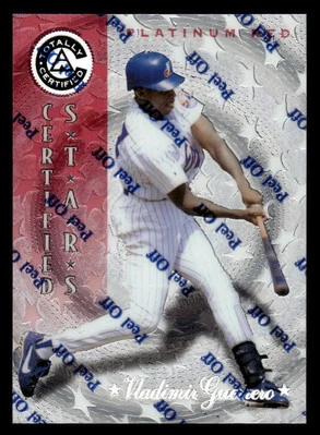 1997 Pinnacle Totalmente Certificado #137 Vladimir Guerrero #/3999 - Imagem 1 de 2