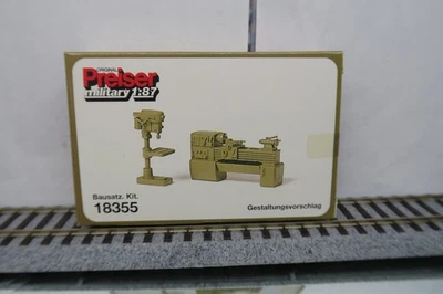 PREISER MILITARY 18355 HO Scale LATHE & PILLAR DRILL DETAILS PLASTIC MODEL KIT! - Image 1 of 4