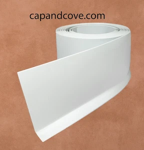 10m Roll - White Flexible PVC Sit On Skirting Board 100mm High - Premium Grade - Picture 1 of 8