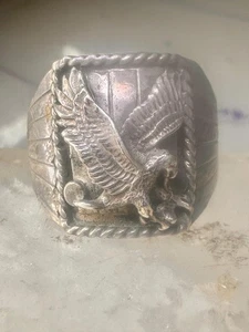 Anillo Águila Navajo S Ray Talla 11 Plata de Ley Mujer Hombre - Imagen 1 de 14