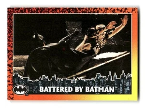 1992 Topps Batman Returns Trading Card #76 Battered by Batman - Picture 1 of 4